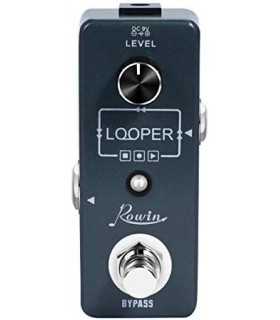 Rowin Looper Pedal de Guitarra Overdubs Ilimitados 10 Minutos de Looping com USB para Importar e Exportar Loop