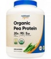 Pó Isolado de Proteína de Ervilha Orgânica Nutricost (5LBS) - Sem sabor, Orgânico Certificado pelo USDA, Proteína de Plantas, Ad