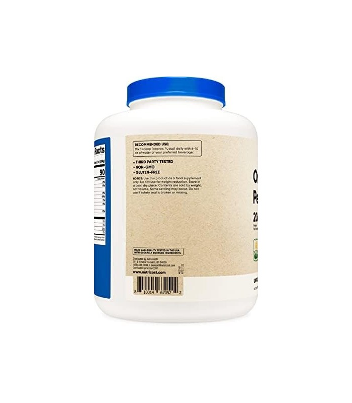 Pó Isolado de Proteína de Ervilha Orgânica Nutricost (5LBS) - Sem sabor, Orgânico Certificado pelo USDA, Proteína de Plantas, Ad
