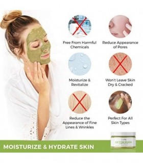 Teami Detox Face Masks Skincare Facial Skin Care Products: Green Tea Detox Mask Limpeza Profunda Minimizador de Poros e Removedo
