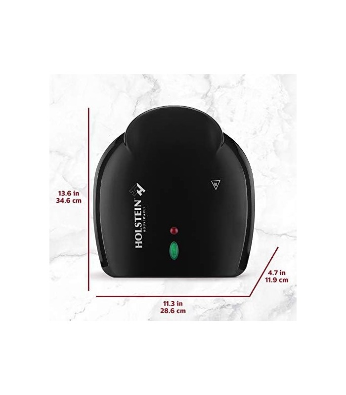 Holstein Housewares Non-Stick 6-Section Multi-Food Maker - Arepas, Mini Pancakes, Corncakes e mais, 6-PC, Preto