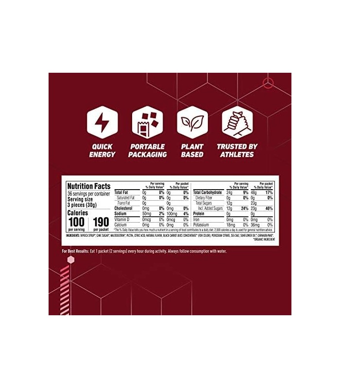 CLIF BLOKS - Energy Chews - Morango - Non-GMO - Plant Based Food - Fast Fuel for Cycling and Running-Workout Snack (2.1 Once Pac