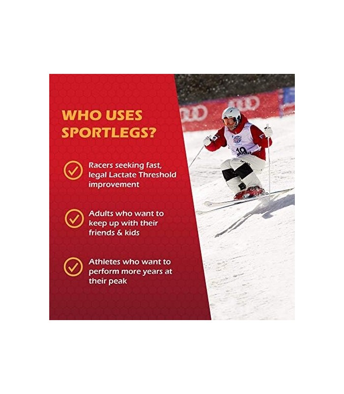 Suplemento de ácido láctico pré-treino SportLegs Fast Fitness Boost, frasco com 120 tampas, embalagem com 1