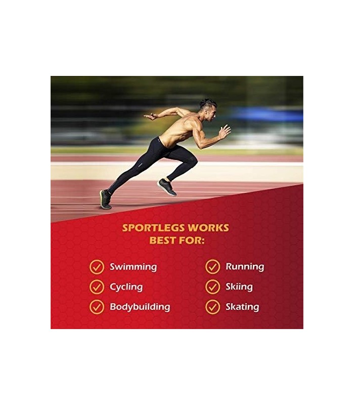 Suplemento de ácido láctico pré-treino SportLegs Fast Fitness Boost, frasco com 120 tampas, embalagem com 1