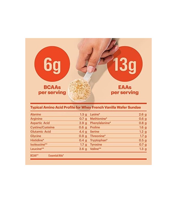 Natreve Whey Protein Powder - 28g Proteína Whey Alimentada com Grama com Aminoácidos, Probióticos e Colágeno - Parfait de Mantei