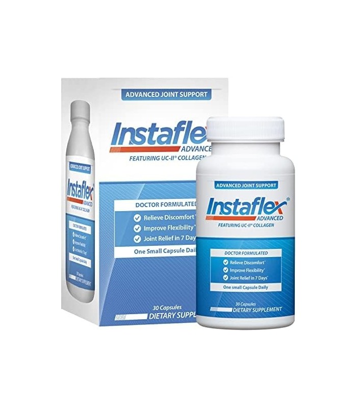 Suplemento de suporte avançado para articulações Instaflex - açafrão, resveratrol, extrato de Boswellia Serrata, BioPerine, colá