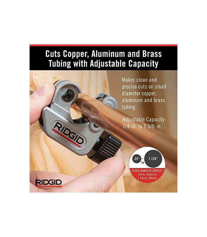 RIDGID 40617 Modelo 101 Cortador de Tubulação Fechado com Capacidade de Corte, Prata