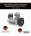 RIDGID 40617 Modelo 101 Cortador de Tubulação Fechado com Capacidade de Corte, Prata