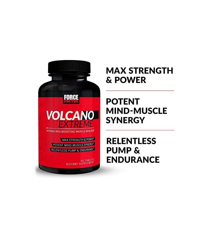 VolcaNO Extreme Pre Workout Nitric Oxide Booster Supplement for Men com Creatina, L-Citrulina e Huperzine A for BetterBombas mus
