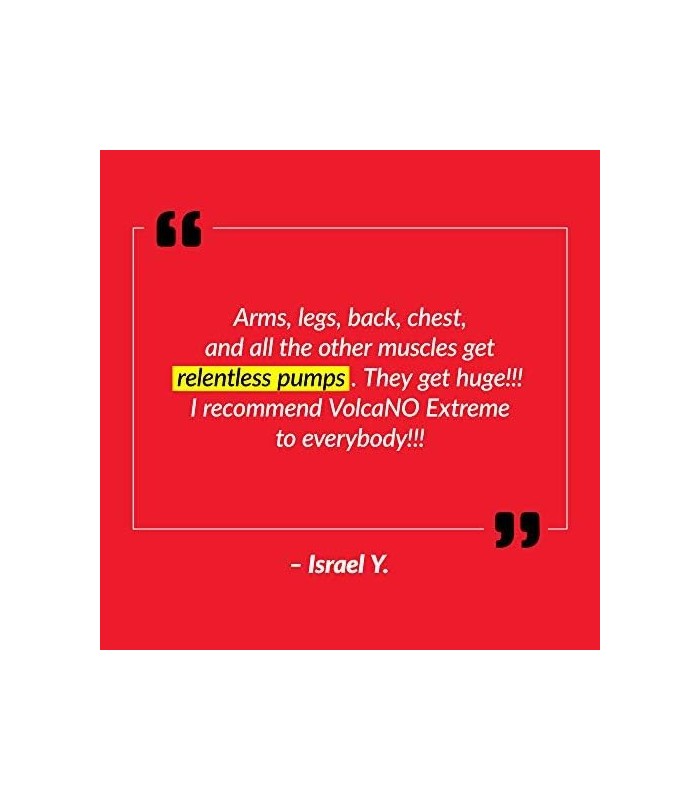 VolcaNO Extreme Pre Workout Nitric Oxide Booster Supplement for Men com Creatina, L-Citrulina e Huperzine A for BetterBombas mus