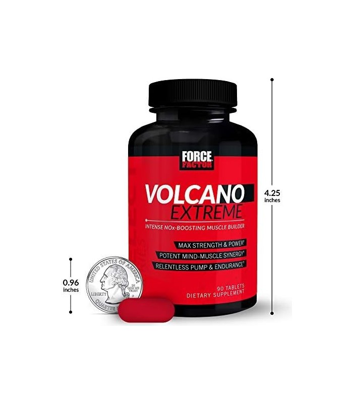 VolcaNO Extreme Pre Workout Nitric Oxide Booster Supplement for Men com Creatina, L-Citrulina e Huperzine A for BetterBombas mus