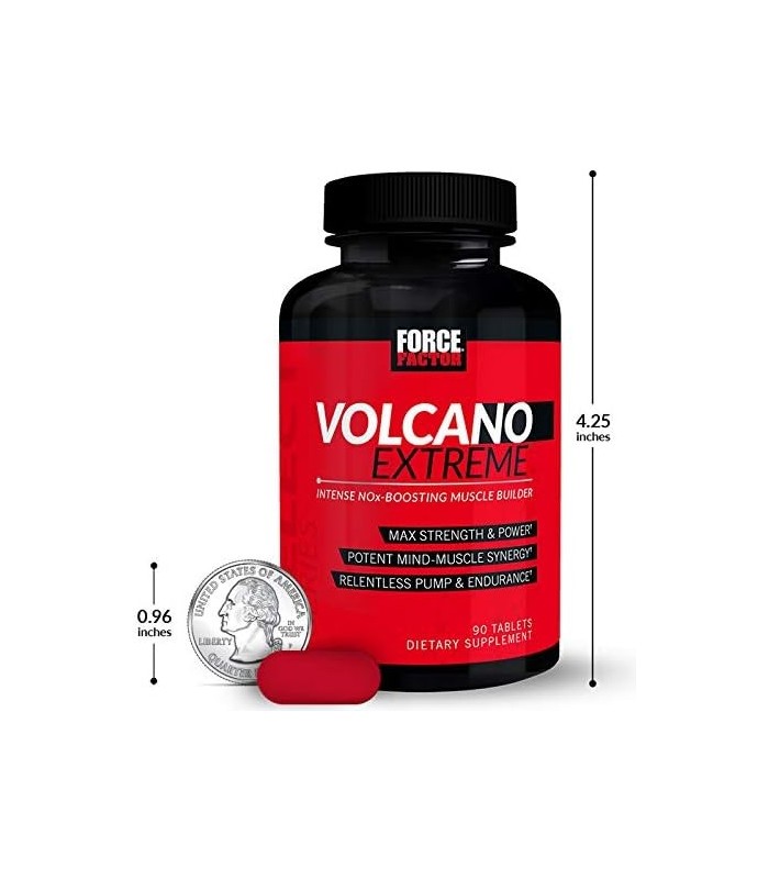 VolcaNO Extreme Pre Workout Nitric Oxide Booster Supplement for Men com Creatina, L-Citrulina e Huperzine A for BetterBombas mus