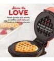 Conjunto de 3 pacotes de Mini Maker DASH, Mini Waffle Maker + Mini Waffle Maker em forma de coração + Mini Maker Griddle
