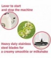 ESMM100-CREAM Retro Smoothie Maker Blender com Mason Jar, Perfeito para Shakes e Smoothies, 300 Watts, Creme
