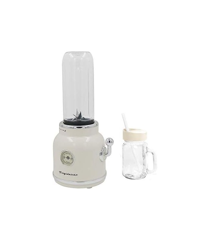 ESMM100-CREAM Retro Smoothie Maker Blender com Mason Jar, Perfeito para Shakes e Smoothies, 300 Watts, Creme