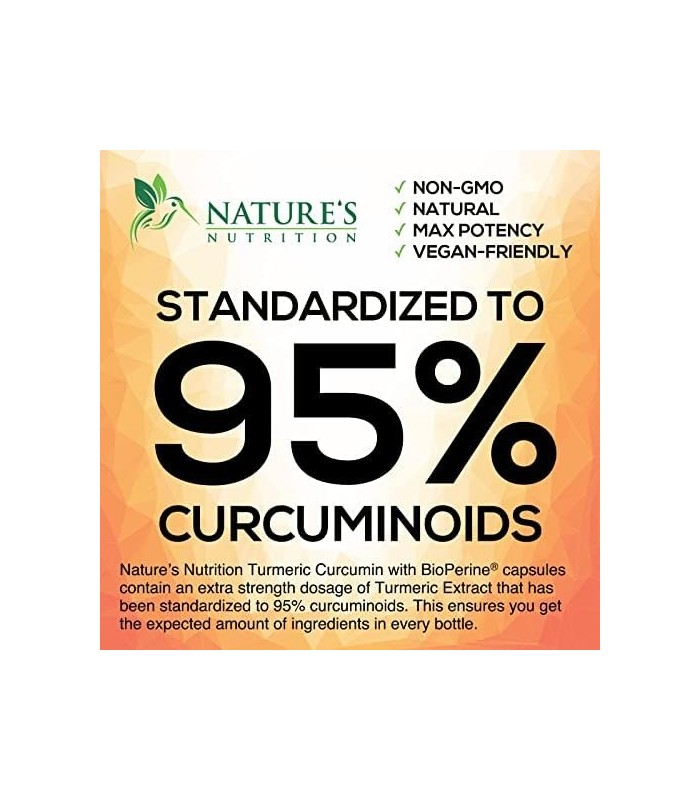 Cúrcuma Curcumina com BioPerine & Gengibre 95% Curcuminóides 1950mg - Suporte Inflamatório Natural das Articulações, Pimenta Pre
