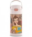 THERMOS FUNTAINER 12 onças de aço inoxidável isolado a vácuo garrafa de palha infantil, princesa