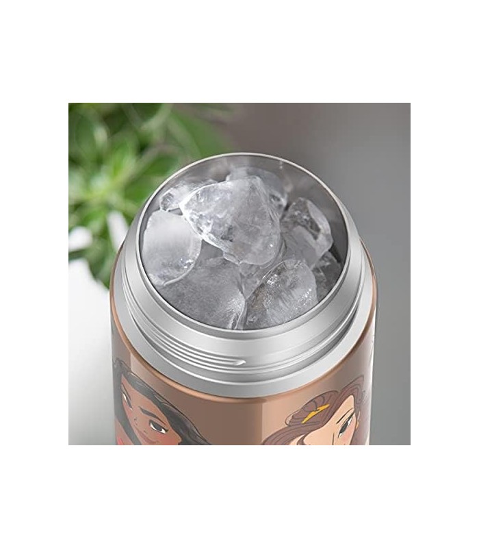 THERMOS FUNTAINER 12 onças de aço inoxidável isolado a vácuo garrafa de palha infantil, princesa