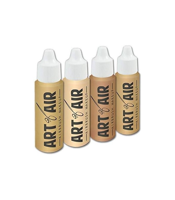 Art of Air 4pc FAIR Complexion Professional Airbrush Conjunto de Maquiagem Cosmética Garrafas de oz