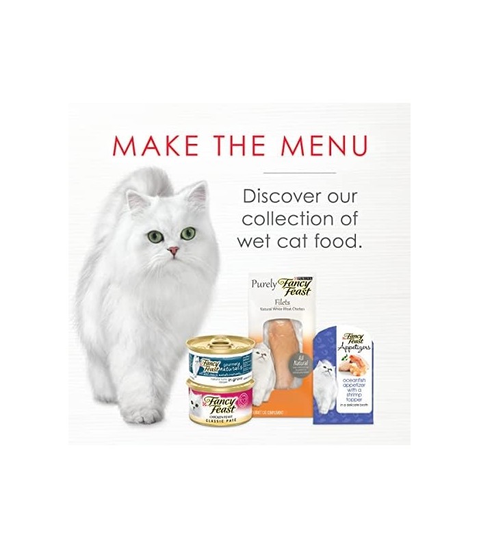 Fancy Feast Purina Grain Free Cat Food Complementos, caldos de frutos do mar bisque e toques de lagosta real - (16) 1,4 oz. bols