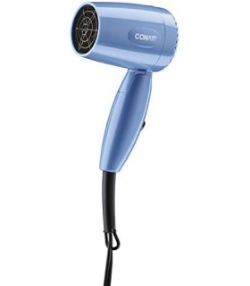 Secador de cabelo de viagem Conair com voltagem dupla, secador de cabelo compacto de 1600 W com cabo dobrável, secador de cabelo