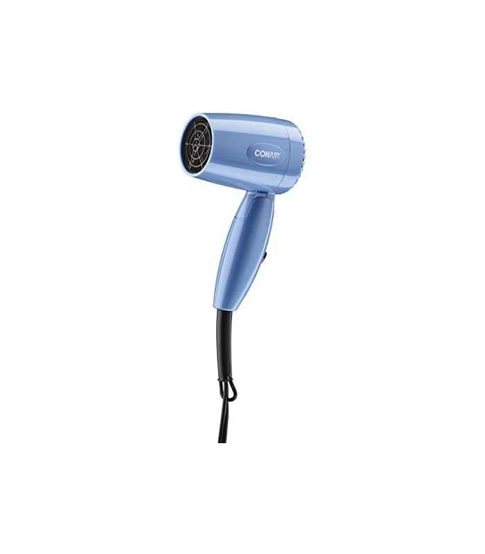 Secador de cabelo de viagem Conair com voltagem dupla, secador de cabelo compacto de 1600 W com cabo dobrável, secador de cabelo