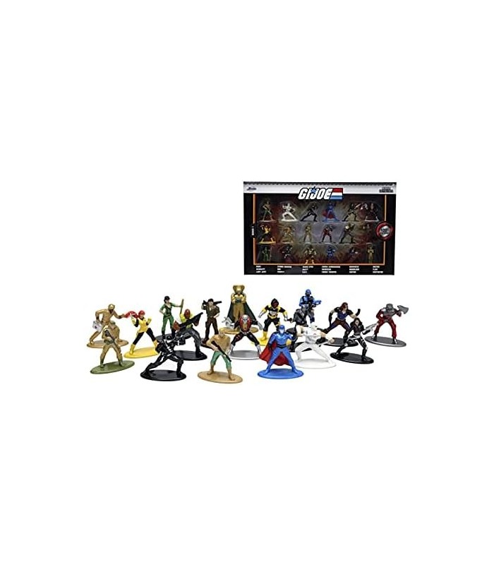 Jada Toys G.I. Joe 1.65 Pacote com 18 brinquedos fundidos para crianças e adultos, 32913