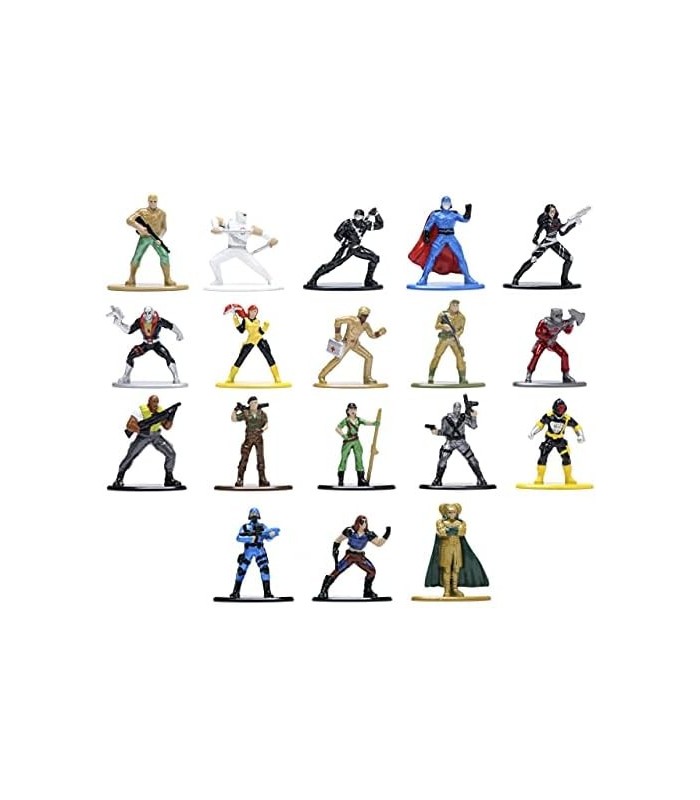 Jada Toys G.I. Joe 1.65 Pacote com 18 brinquedos fundidos para crianças e adultos, 32913