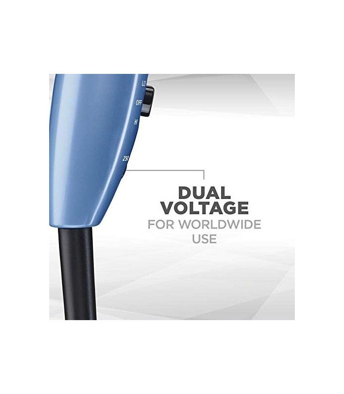 Secador de cabelo de viagem Conair com voltagem dupla, secador de cabelo compacto de 1600 W com cabo dobrável, secador de cabelo