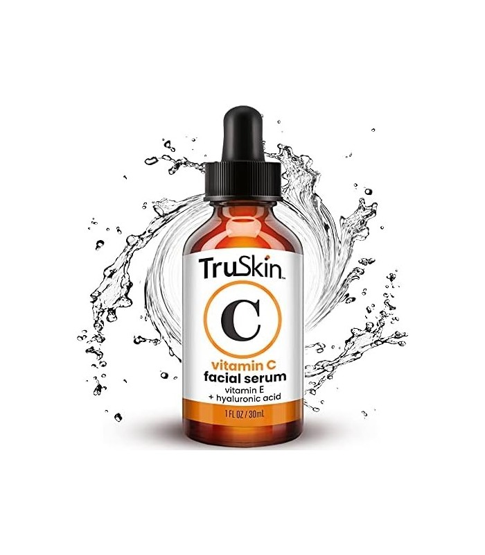 TruSkin Vitamina C Serum para Rosto e Área dos Olhos, Anti-Aging Serum com Ácido Hialurônico, Vitamina E, Aloe Vera Orgânico e Ó