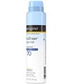 Neutrogena Ultra Sheer Body Mist Protetor Solar Spray de amplo espectro SPF 70, Não gorduroso e resistente à água, sem óleo e nã