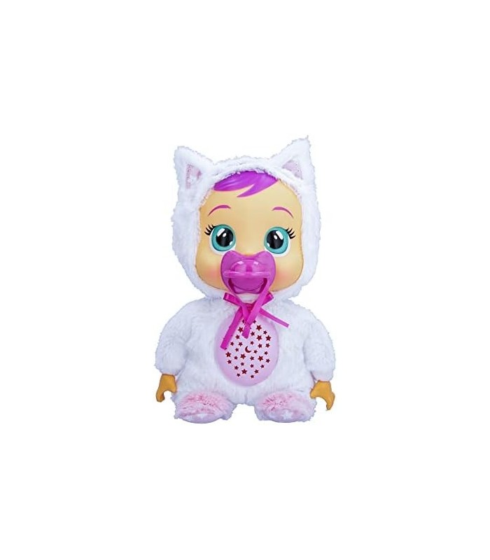 Cry Babies Starry Sky Daisy - Boneca para 12 Horas de Dormir | Reproduz 5 canções de ninar e projeção de céu estrelado, multicol