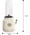 ESMM100-CREAM Retro Smoothie Maker Blender com Mason Jar, Perfeito para Shakes e Smoothies, 300 Watts, Creme