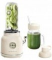 ESMM100-CREAM Retro Smoothie Maker Blender com Mason Jar, Perfeito para Shakes e Smoothies, 300 Watts, Creme