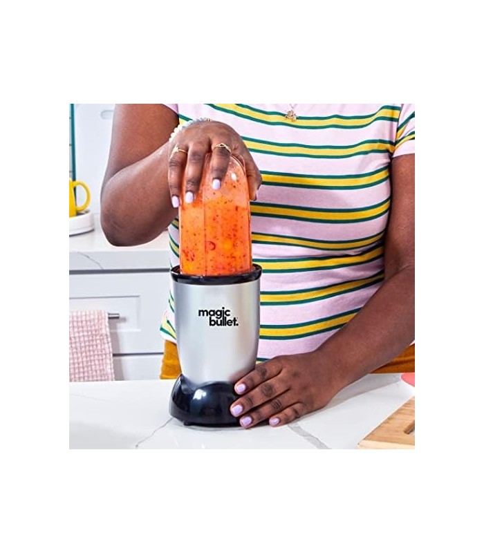 Liquidificador Magic Bullet, Pequeno, Prata, Conjunto de 11 Peças