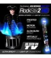 ROCKSTIX 2 HD AZUL, BAQUETAS DE LED UP, com efeito de desvanecimento, incendeie seu! (BLUE ROCKSTIX)