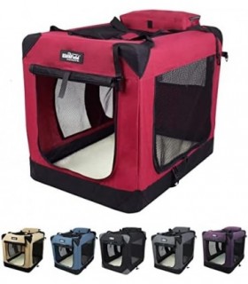 Caixa de cachorro macia dobrável de 3 portas EliteField, casa para animais de estimação interna e externa, vários tamanhos e cor