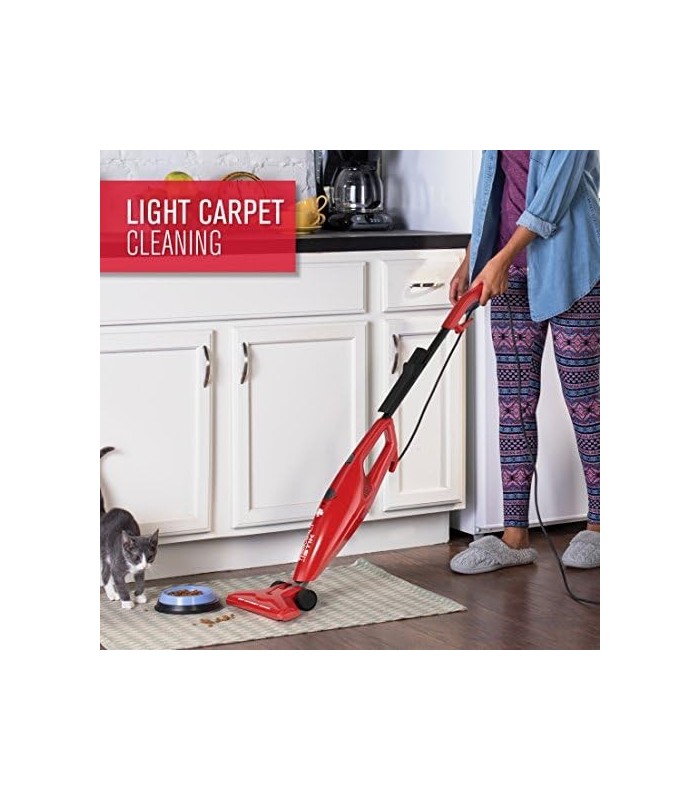 Aspirador de pó Dirt Devil Simpli-Stik, aspirador de mão e bastão 3 em 1, pequeno e sem saco, SD20000RED, vermelho