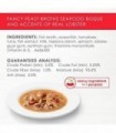 Fancy Feast Purina Grain Free Cat Food Complementos, caldos de frutos do mar bisque e toques de lagosta real - (16) 1,4 oz. bols