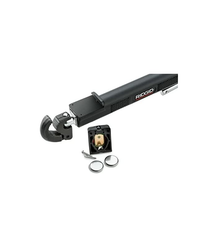 RIDGID 46753 Modelo 2017 Chave de bacia telescópica com LED Chave de bacia ajustável de 10 a 17 polegadas, preta