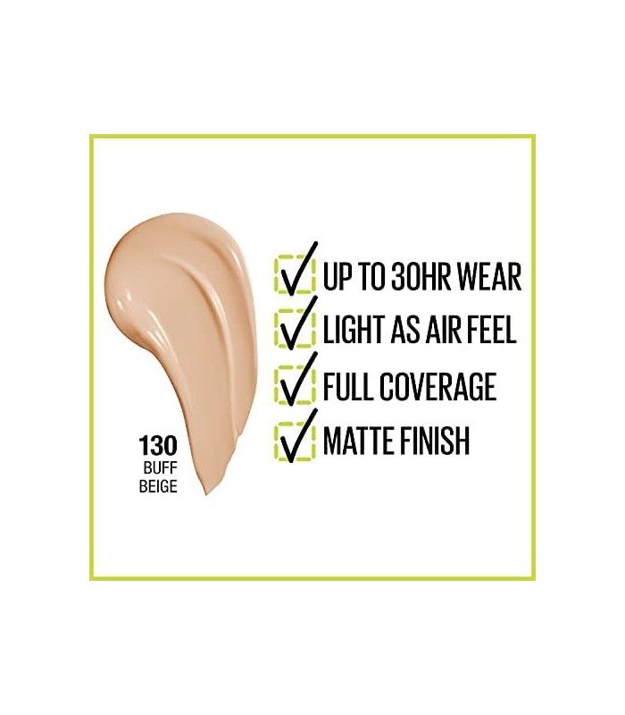 Maybelline Super Stay Full Coverage Liquid Foundation Maquiagem ativa, até 30 horas de uso, transferência, suor e resistente à á