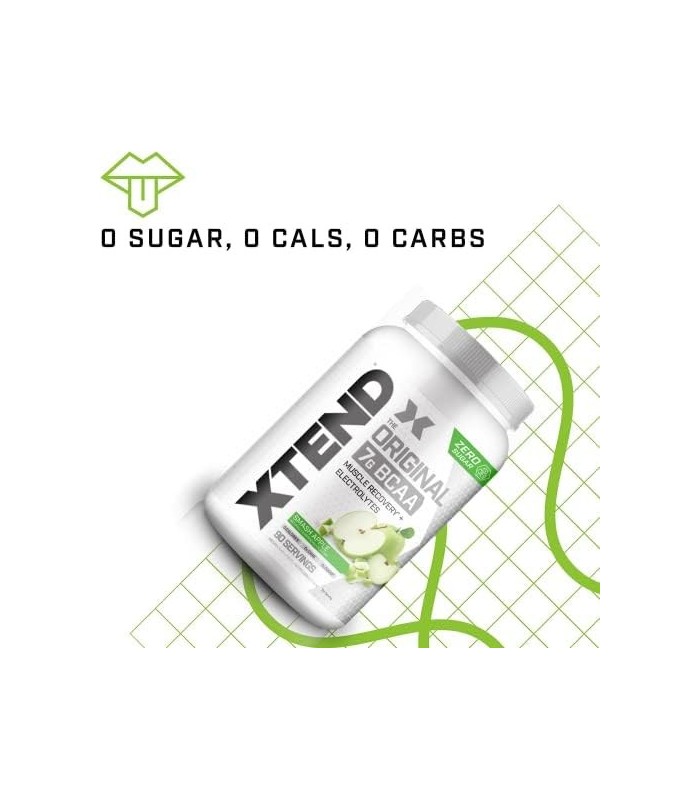 XTEND BCAA Powder Smash Apple | Bebida de Recuperação Muscular Pós-Treino Sem Açúcar com Aminoácidos | 7g BCAAs para homens e mu