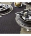 DII Basic Everyday Tampo canelado 100% algodão, caminho de mesa, 13x72, preto