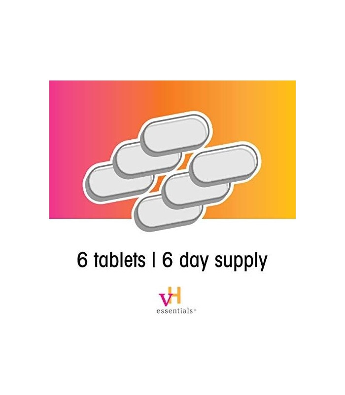 Tratamento de Odor Vaginal vH Essentials - Supositórios Vaginais com pH Balanceado - 6 Comprimidos Com Aplicador, Branco, (667-0