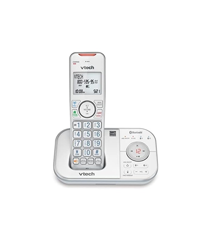 VTech VS112-17 DECT 6.0 Bluetooth Expansível Telefone Sem Fio para Casa com Secretária Eletrônica, Bloqueio de Chamadas, Identif