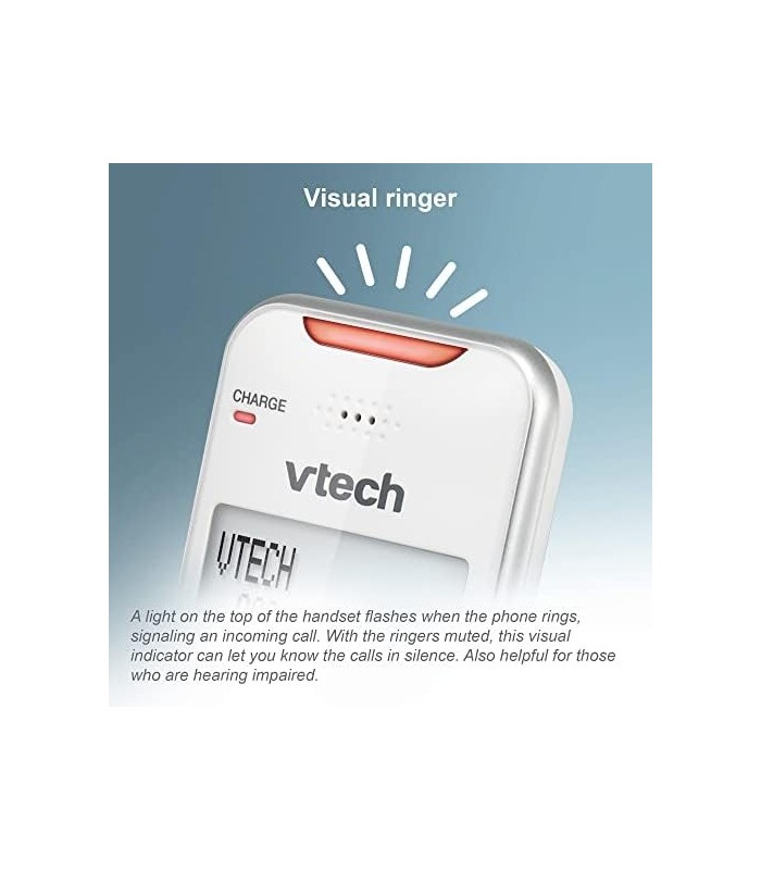 VTech VS112-17 DECT 6.0 Bluetooth Expansível Telefone Sem Fio para Casa com Secretária Eletrônica, Bloqueio de Chamadas, Identif