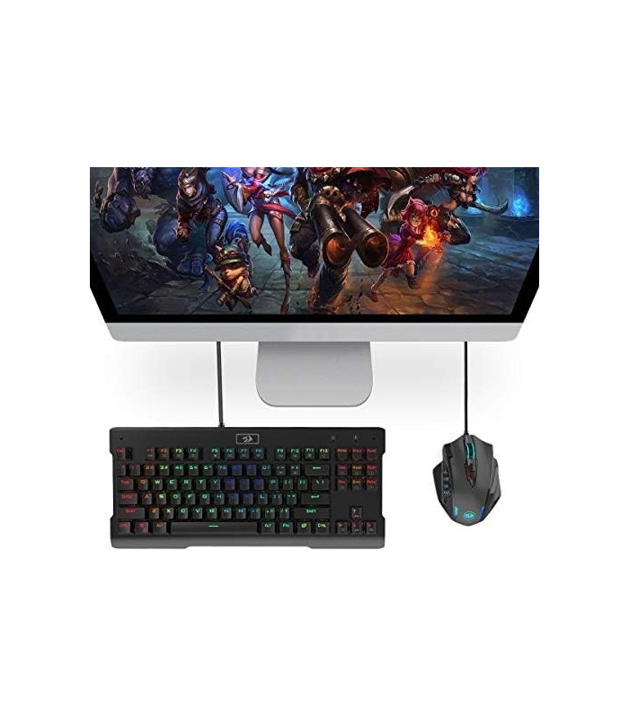 Mouse Redragon M908 Impact RGB LED MMO com botões laterais, mouse óptico com fio para jogos com 12.400 DPI, precisão, 20 botões