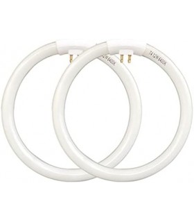 (Pacote com 2) OD de 5,5 polegadas, 4 pinos internos, substituição de lâmpada circular T4 12W 6400k para espelho de maquiagem Co