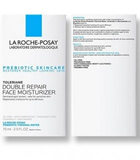 La Roche-Posay Toleriane Hidratante Facial Reparação Dupla, Creme Facial Hidratante Diário com Ceramida e Niacinamida para Todos