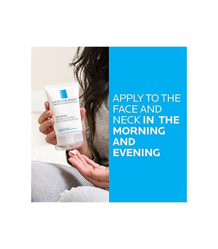 La Roche-Posay Toleriane Hidratante Facial Reparação Dupla, Creme Facial Hidratante Diário com Ceramida e Niacinamida para Todos